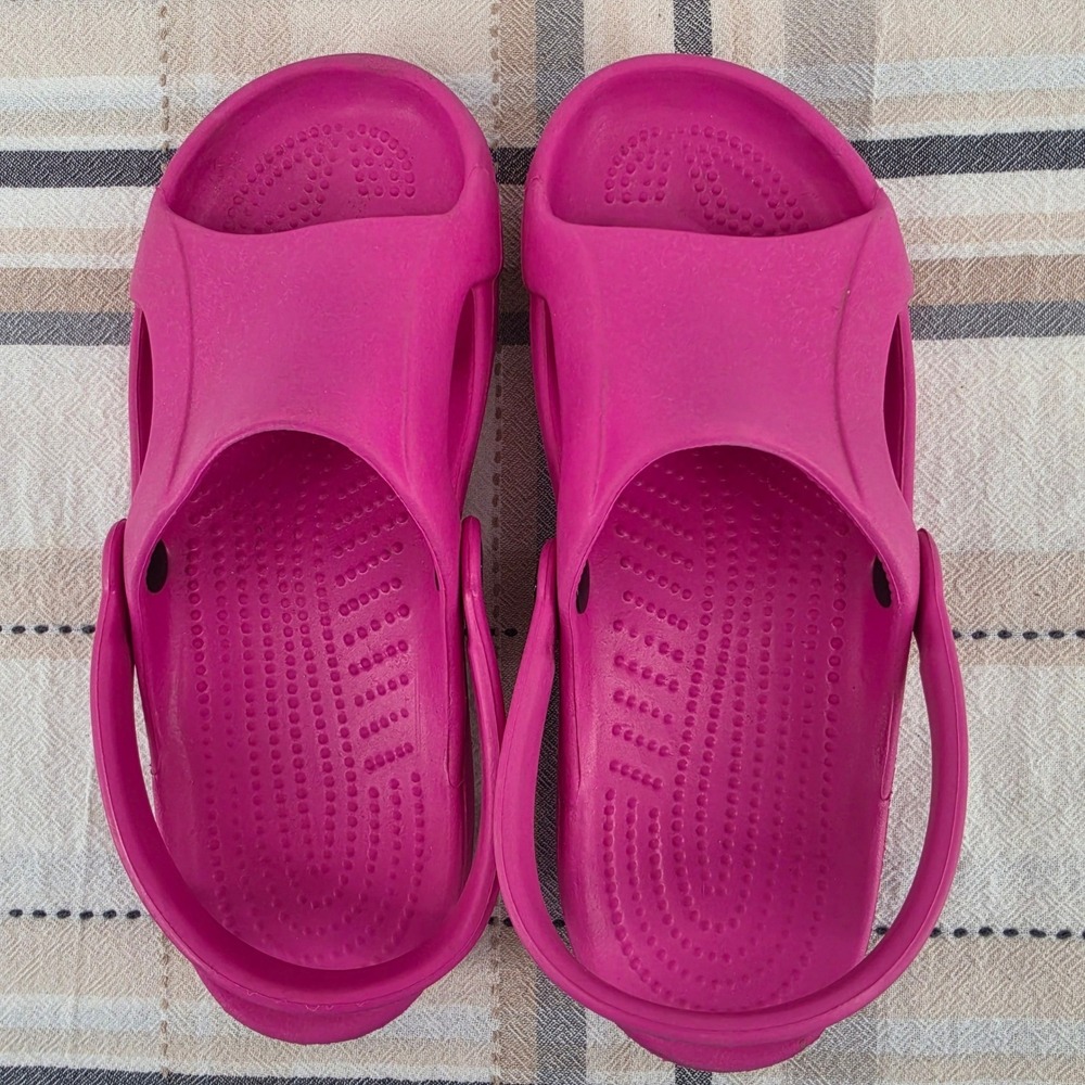 Crocs Pink Slide Sandals Womens Size 9 Slip On Comfort Clog Shoes Slingback - Picture 10 of 10